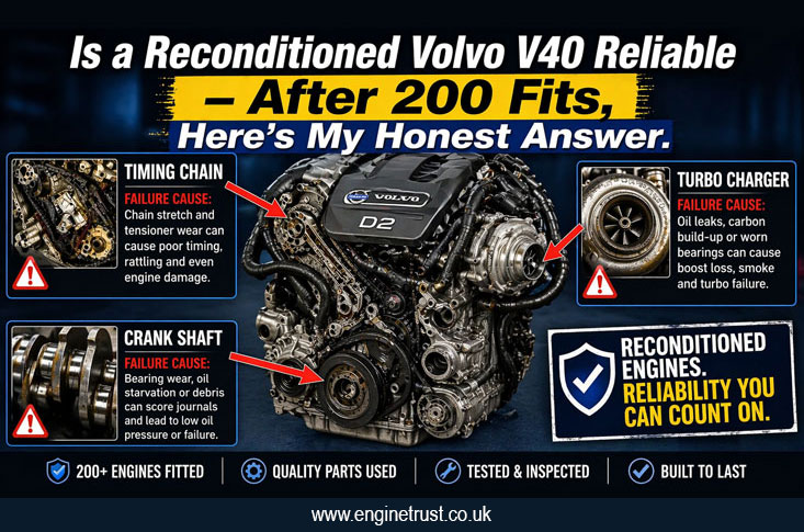 Reconditioned Volvo V40 engine